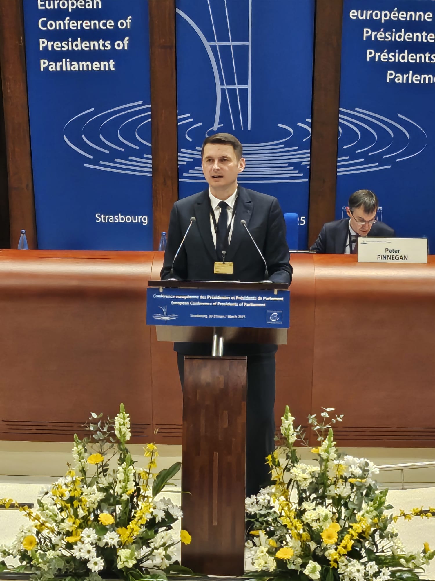 Participarea președintelui interimar al Senatului, Mircea Abrudean, la Conferința președinților de Parlamente din Consiliul Europei